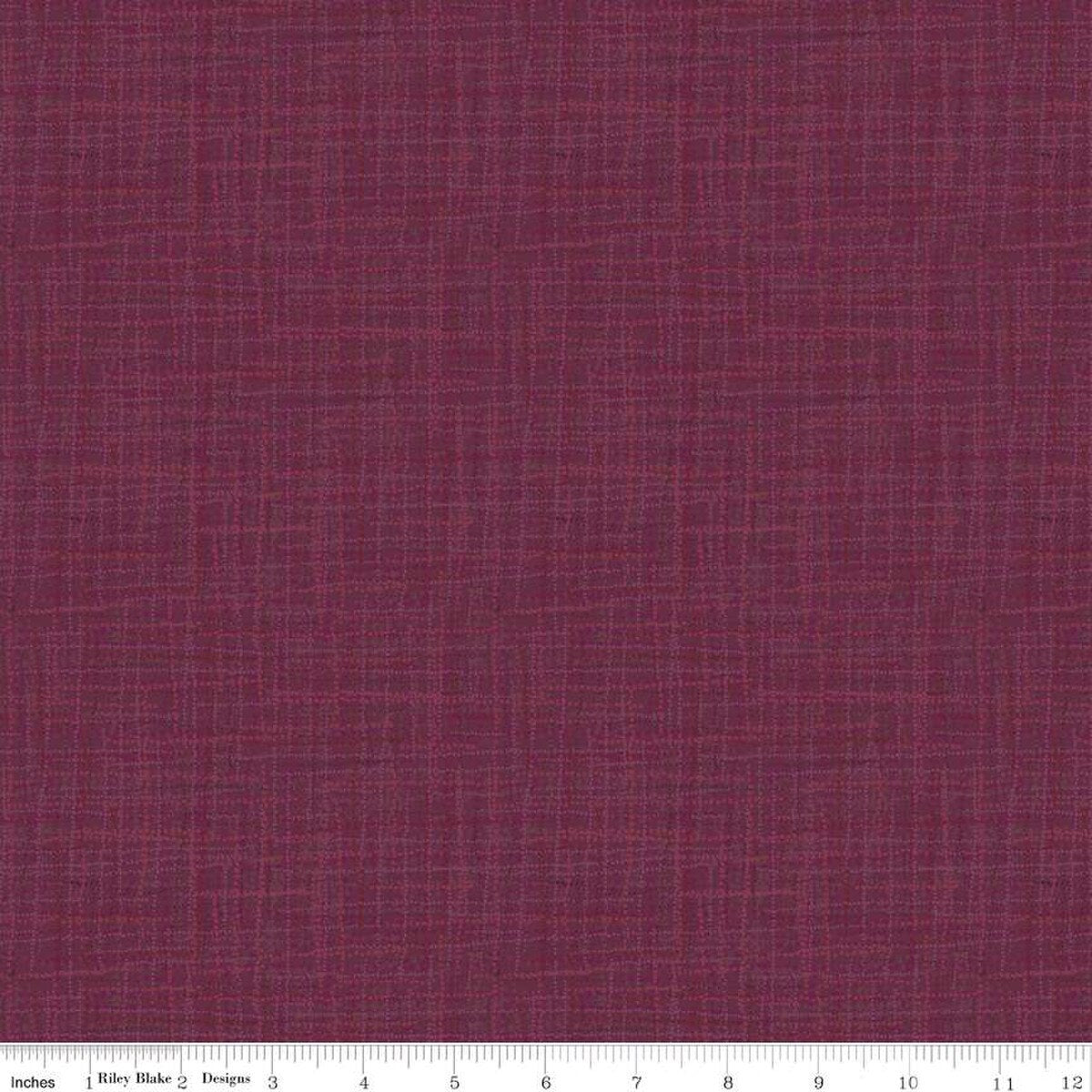 Grasscloth Cotton - Quilting Cotton Fabric - Plum