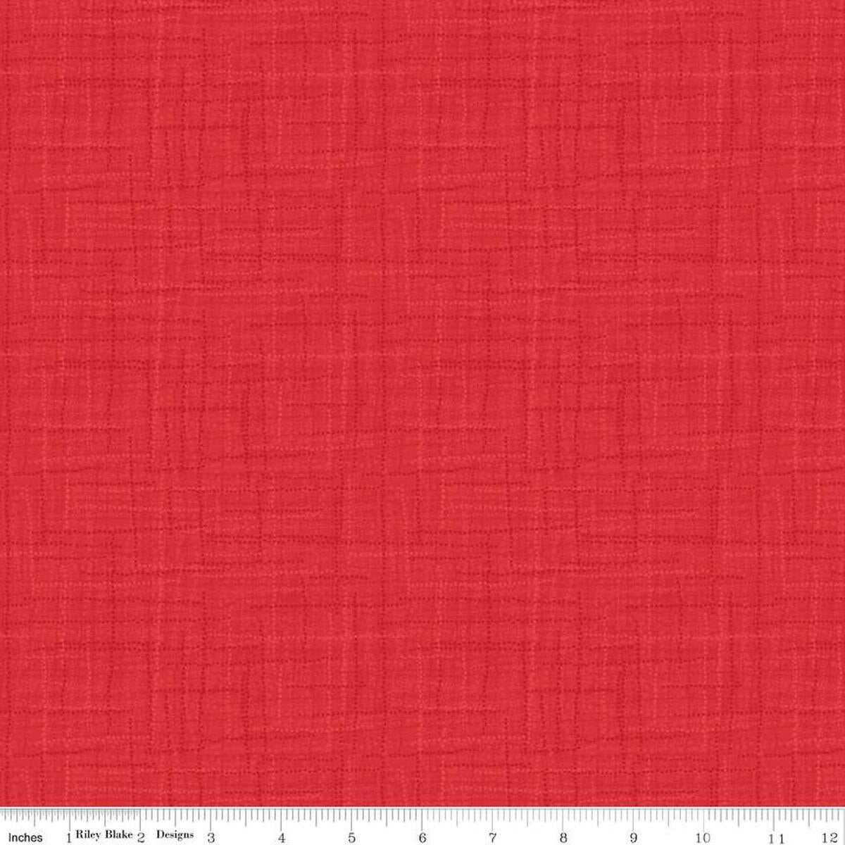 Grasscloth Cotton - Quilting Cotton Fabric - Red