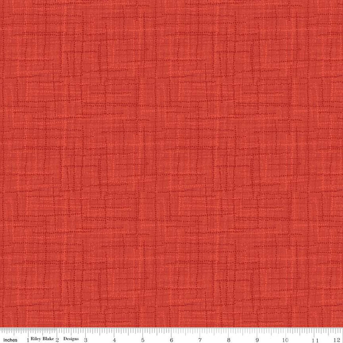 Grasscloth Cotton - Quilting Cotton Fabric - Vermilion