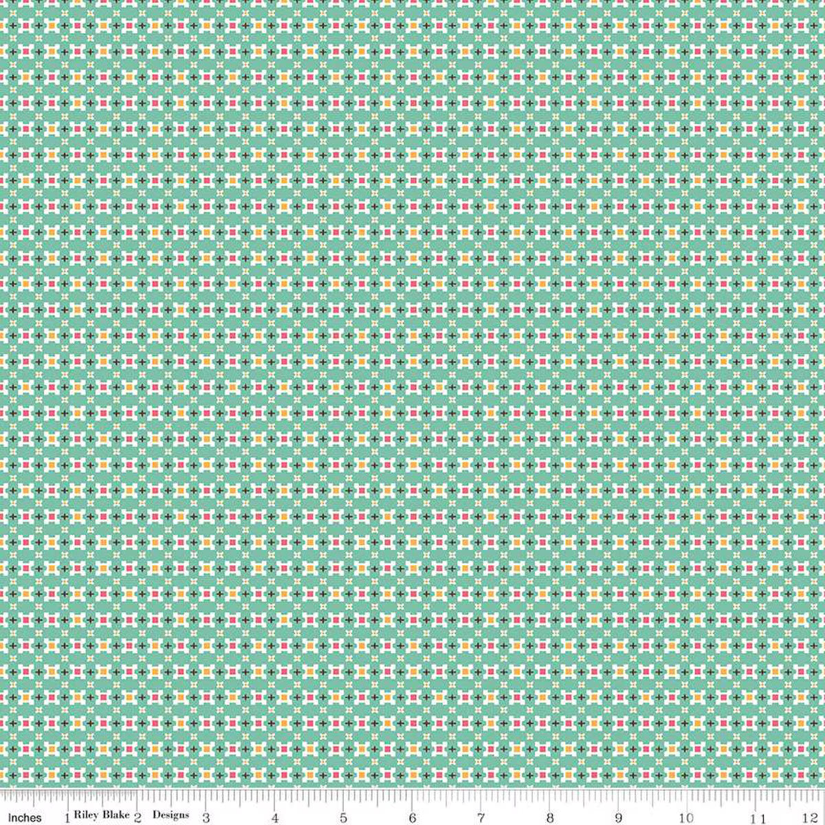 Prim - Cotton Fabric - Calico - Sea Glass
