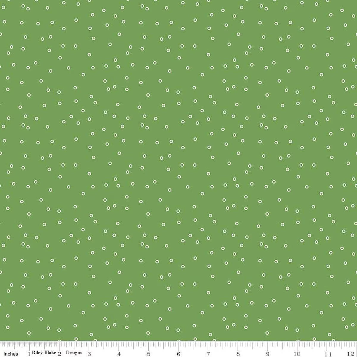 Prim - Cotton Fabric - Circles - Clover