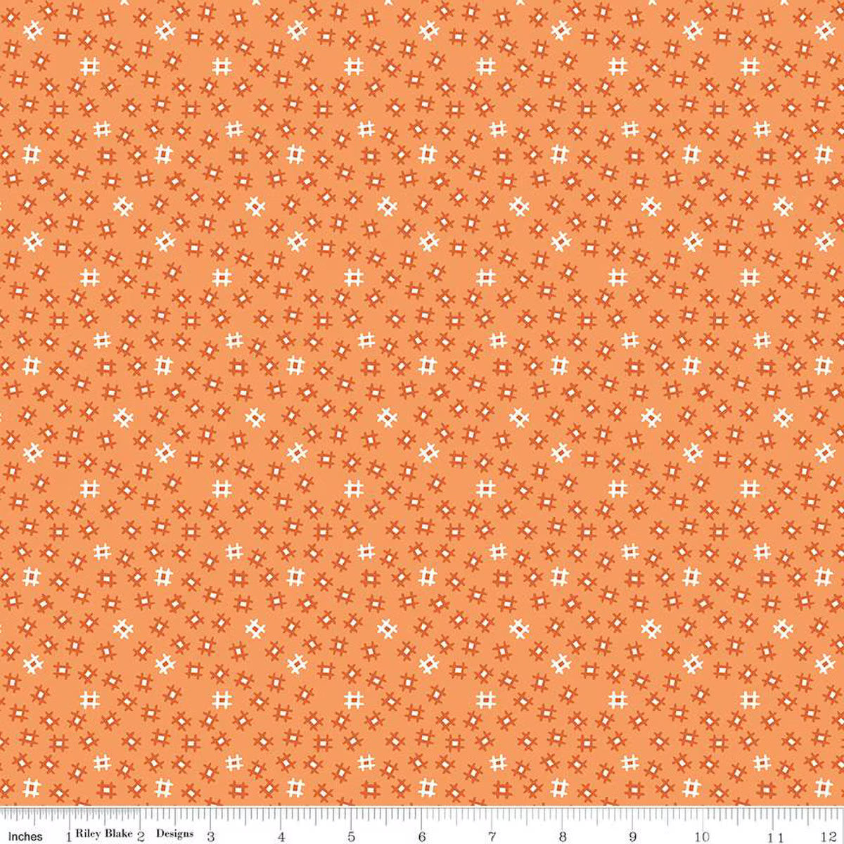 Prim - Cotton Fabric - Churn Dash - Melon
