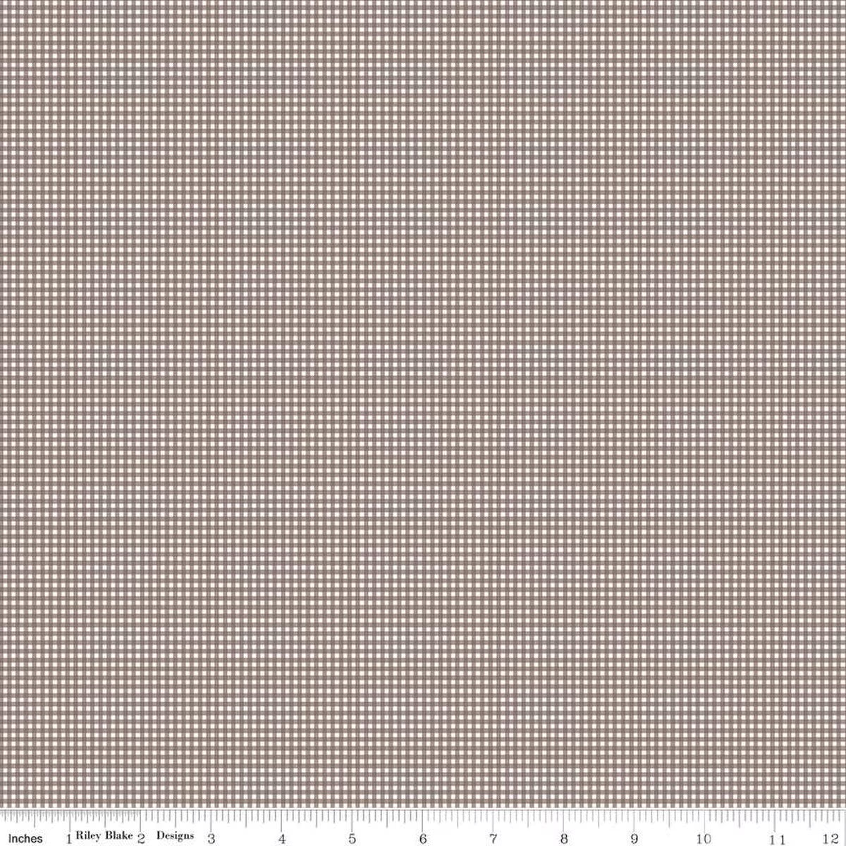 Prim - Cotton Fabric - Gingham - Pebble
