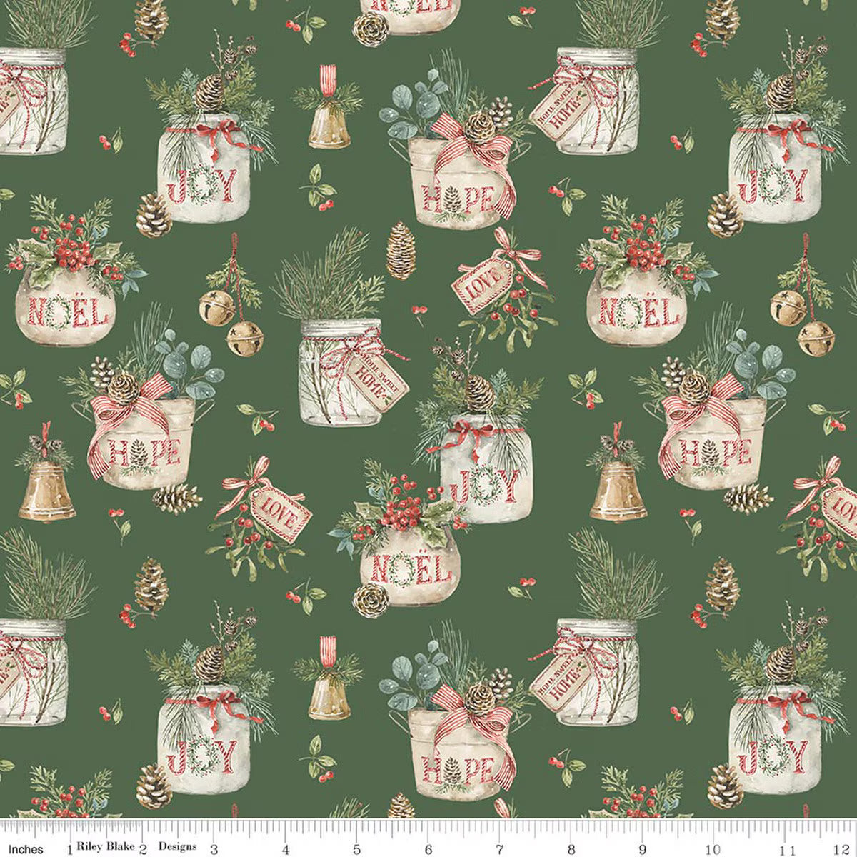 Holiday Spirit - Quilting Cotton Fabric - Main - Green