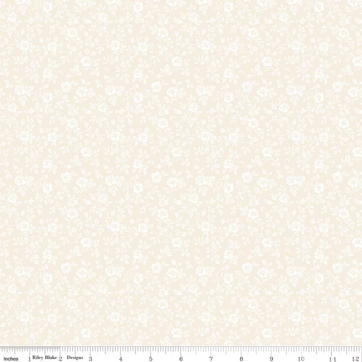 Elegant Essentials - Cotton Fabric - Small Floral - Cream Pearl