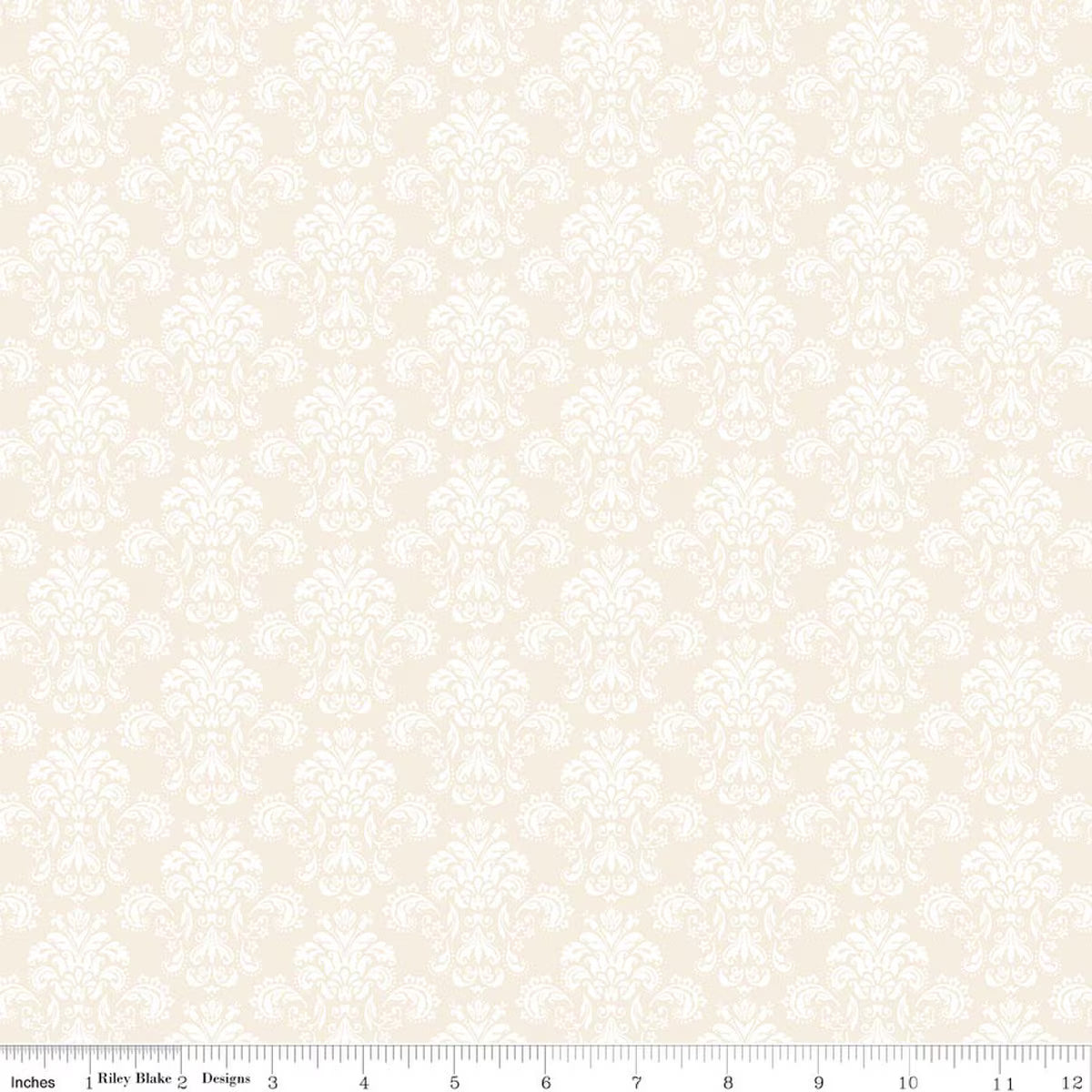Elegant Essentials - Cotton Fabric - Damask - Cream Pearl