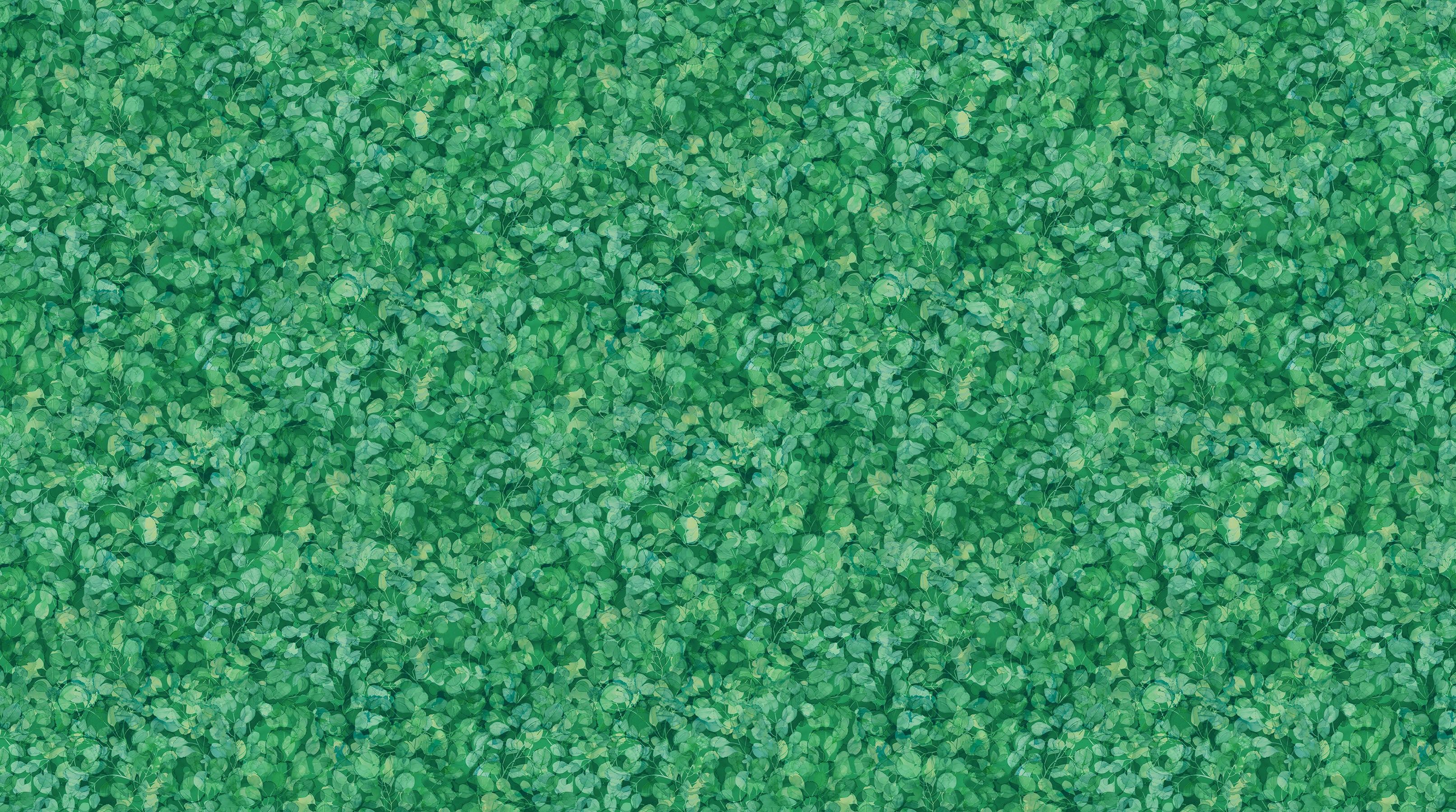 Veranda – Quilting Cotton Fabric – Packed Leaves – Dark Green