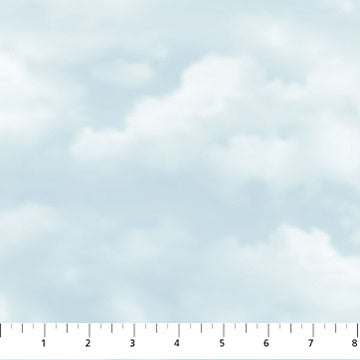 Lakeside Retreat - Quilting Cotton - Clouds - Blue