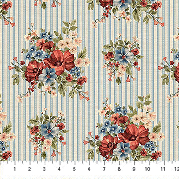 Farmhouse Sampler - Quilting Cotton - Floral Bouquet - Cream Multi