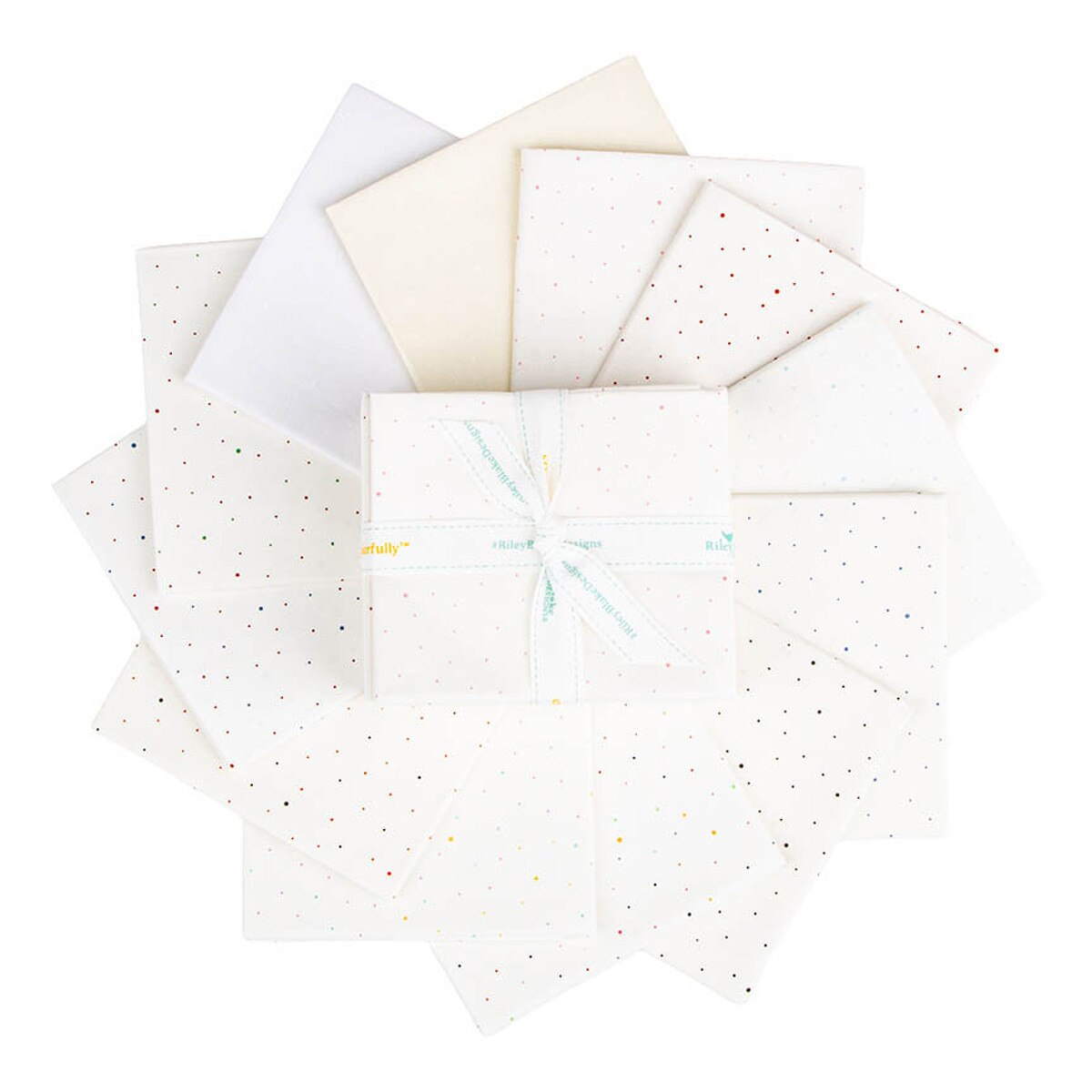 Dapple Dot - Precut Quilting Cotton Fabric - Fat Quarter Bundle - 12 Pieces