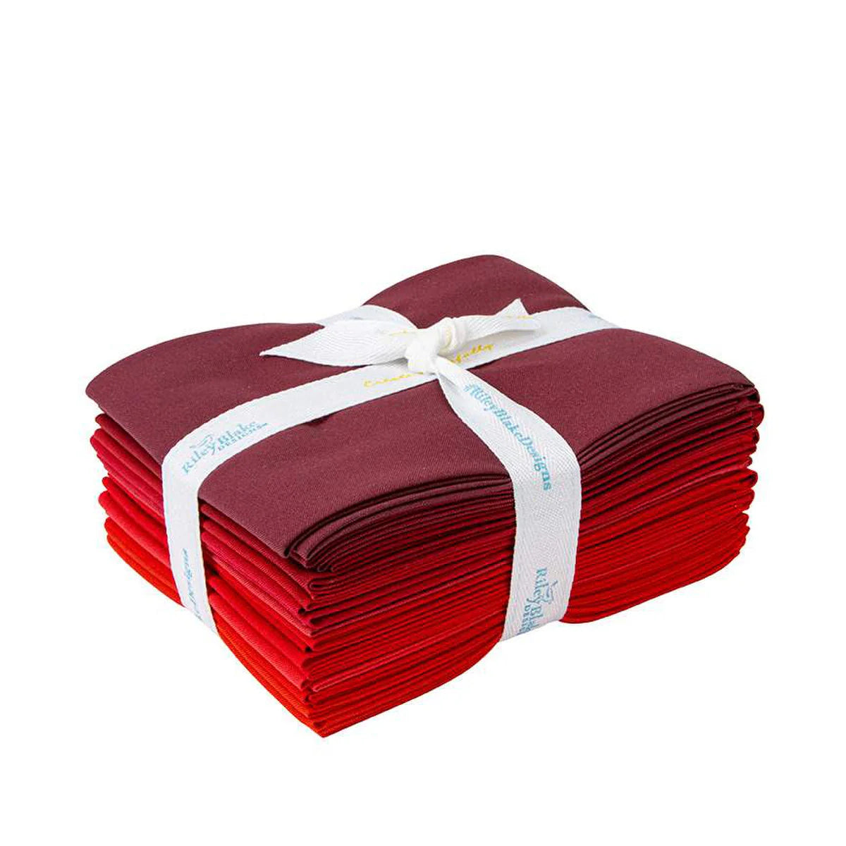 Confetti Cottons – Precut Fabric – Fat Quarter Bundle – 12 Pieces - Red