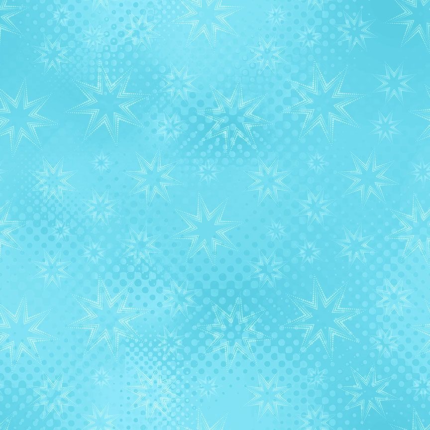 Colorstock - Quilting Cotton Fabric - Dot Dot Stars - Mermaid