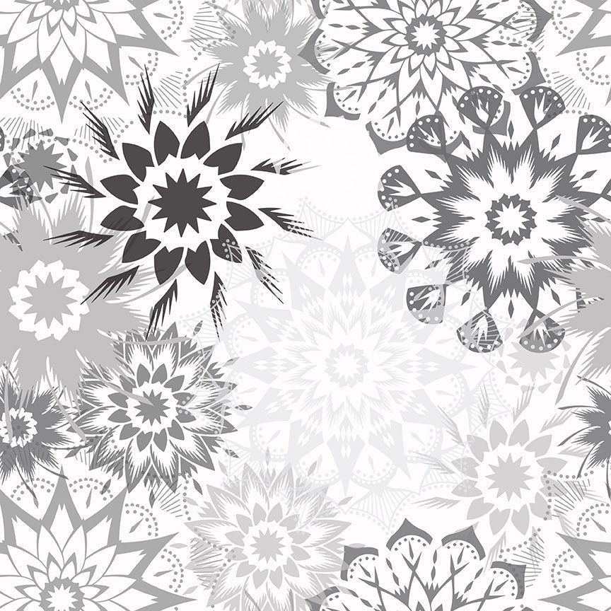 Colorstock - Quilting Cotton Fabric - Silhouette Large Stars - Newsprint