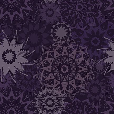Colorstock - Quilting Cotton Fabric - Silhouette Medium Stars - Amethyst