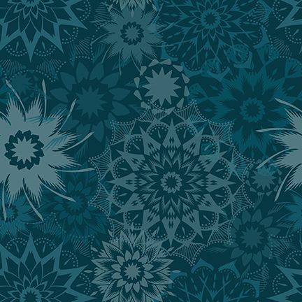 Colorstock - Quilting Cotton Fabric - Silhouette Medium Stars - Teal