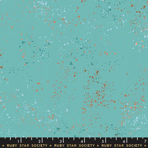 Speckled Metallic - Quilting Cotton Fabric - Turquoise