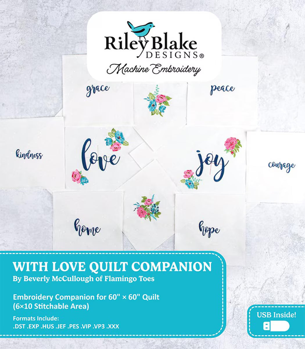 Machine Embroidery USB - Machine Embroidery With Love Quilt Companion