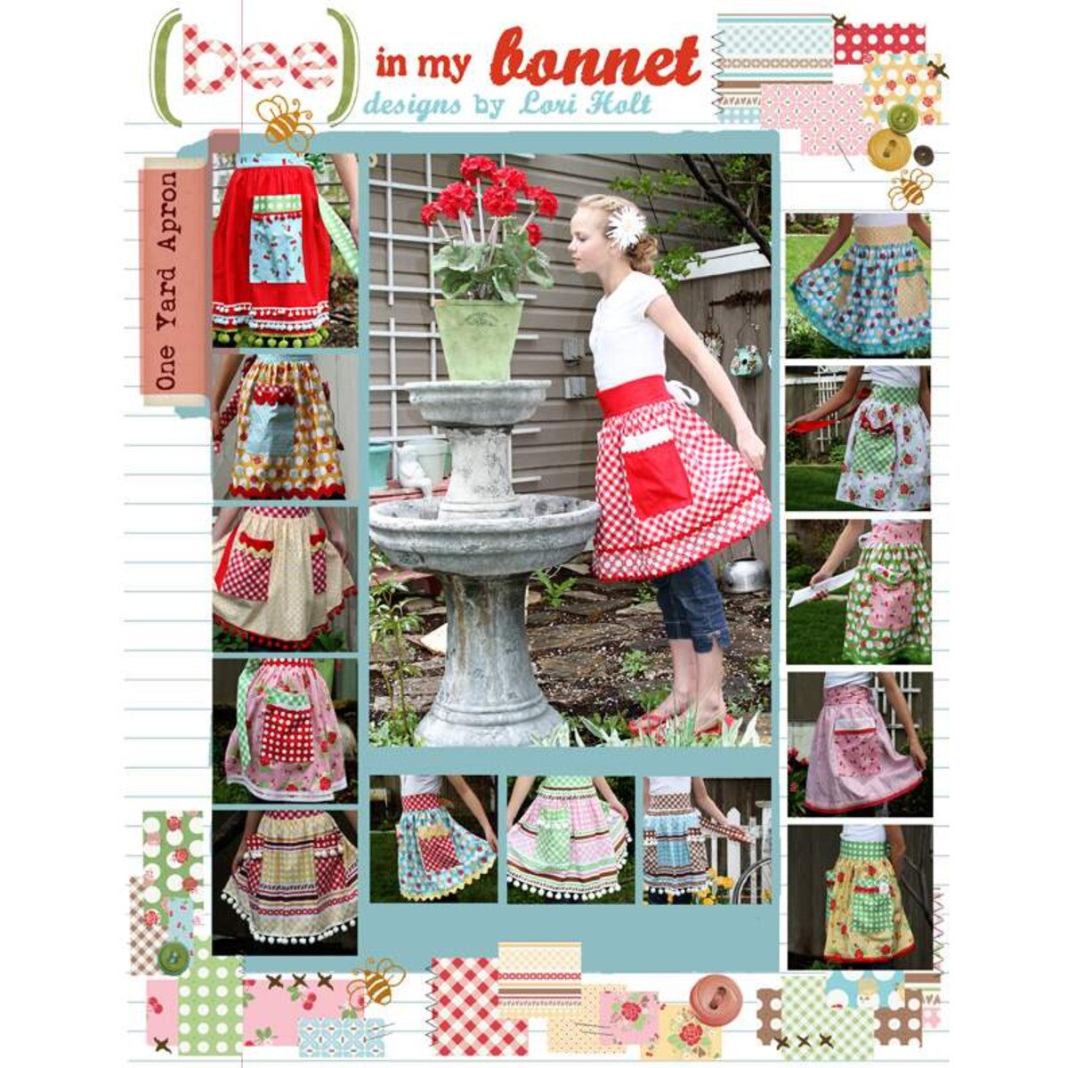 Apron Pattern - Bee in my Bonnet One yard Apron
