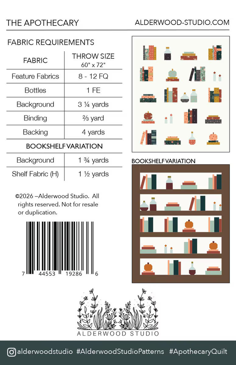 Quilt Pattern - Apothecary