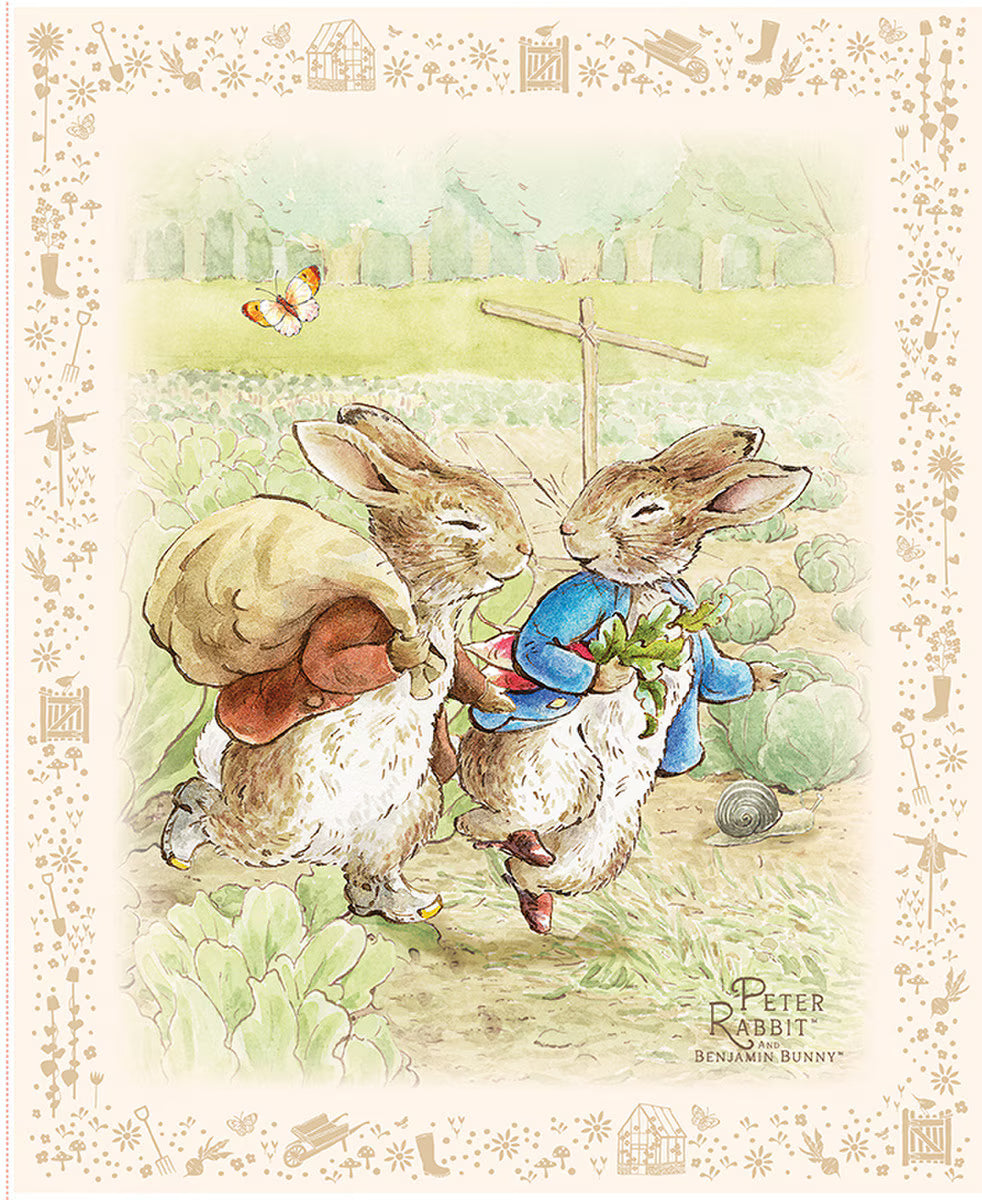 Peter Rabbit™ and Benjamin Bunny™ - Quilting Cotton - Panel