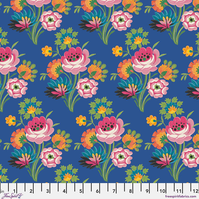 Stannie & Lloyd - Quilting Cotton Fabric - Spilled Tea - Delft