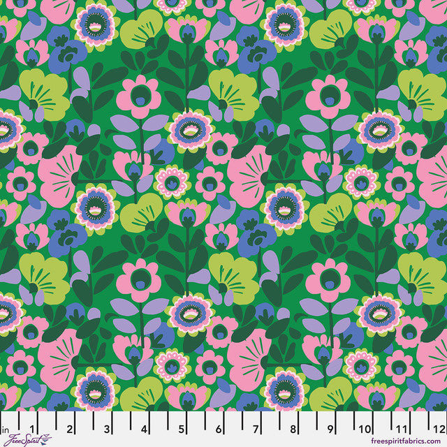 Stannie & Lloyd - Quilting Cotton Fabric - Cucumber Sandwich - Basil