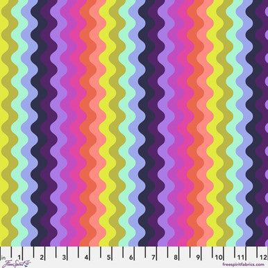 Floral Reef - Quilting Cotton Fabric - Wave Rider - Deep Dive