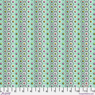 Prince Charming Déjà Vu - Quilting Cotton Fabric - Hex Box - Sweet Mint