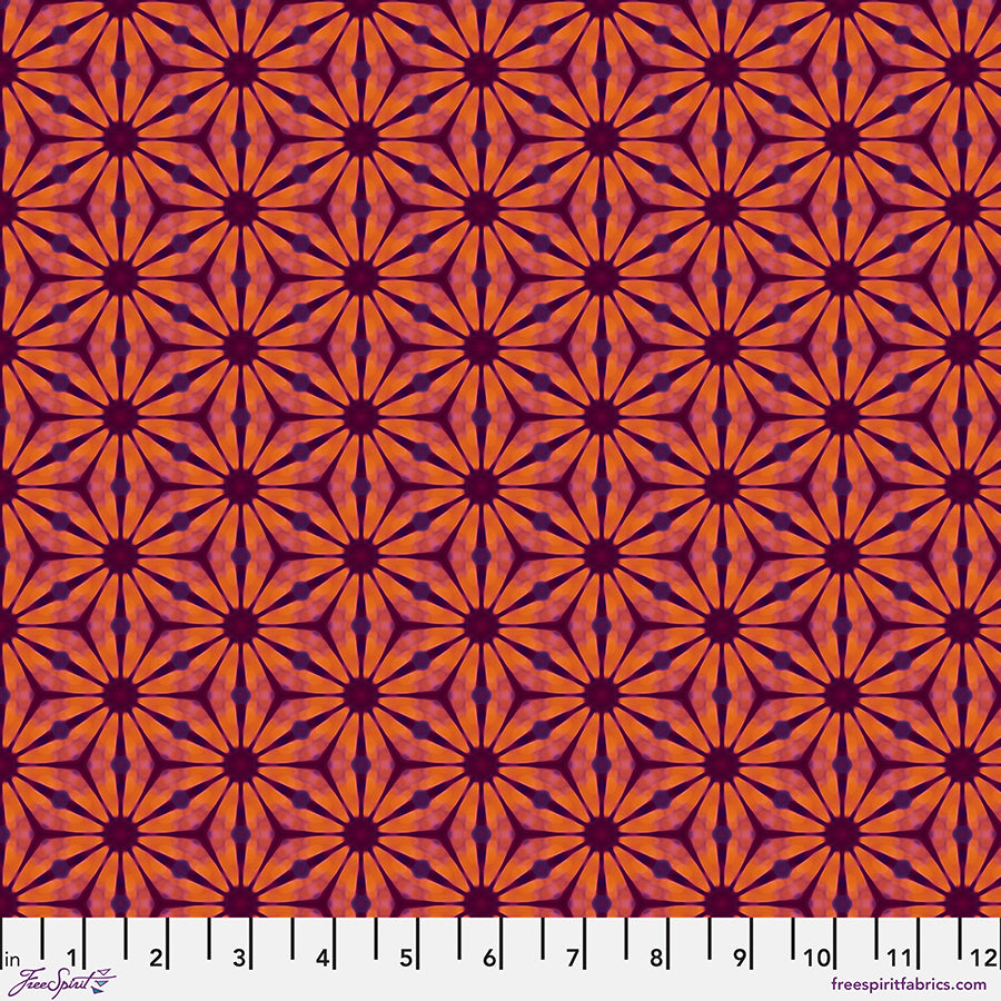 Kaleidoscope - Quilting Cotton Fabric - Gerbera - Orange