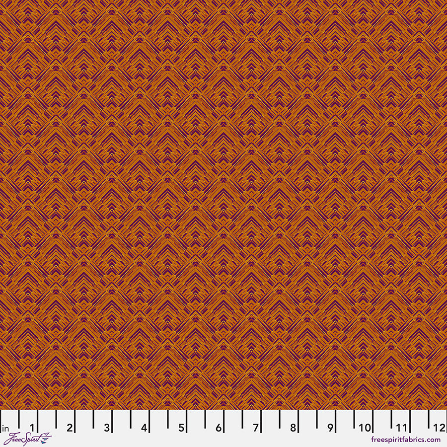 Kaleidoscope - Quilting Cotton Fabric - Cornered - Orange