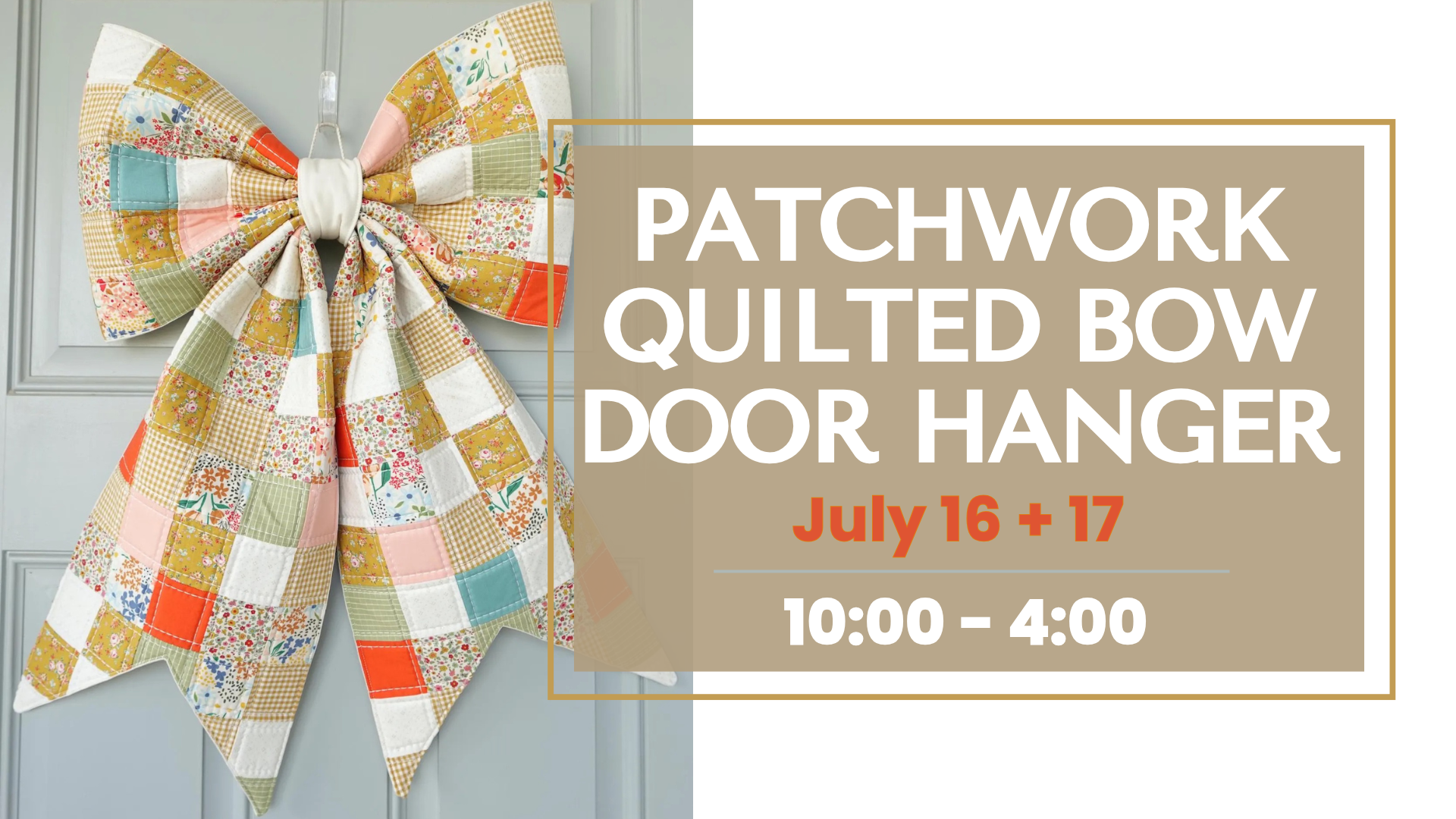 Patchwork Quilted Bow Door Hanger