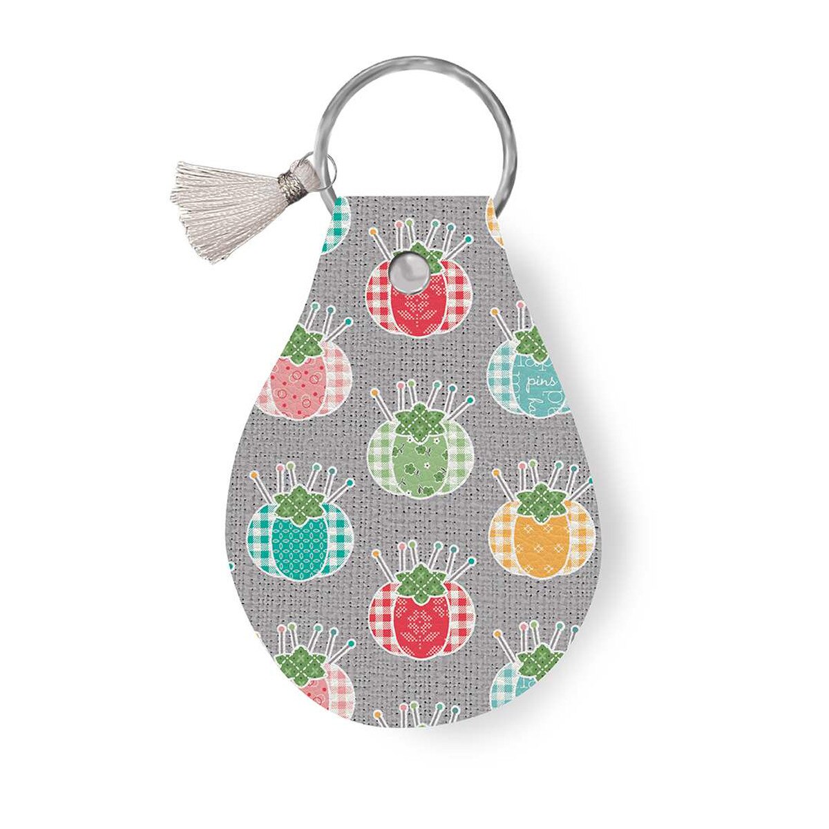 My Happy Place - Leather Circle Key Chain - Pincushions - Lori Holt