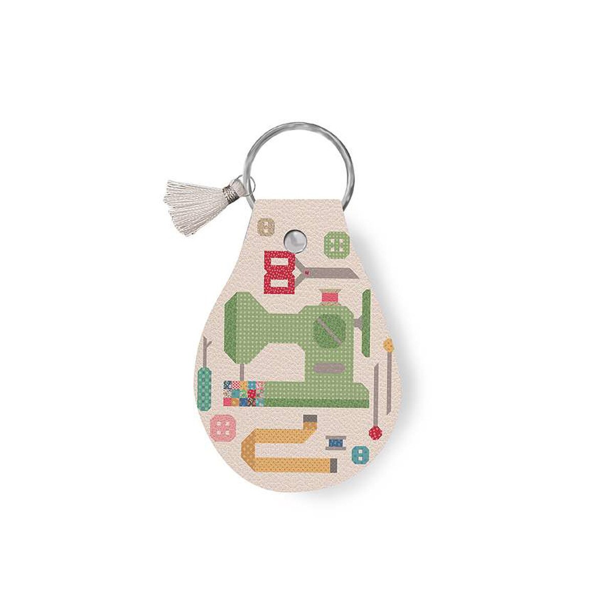 Mercantile 2 - Leather Circle Key Chain - Lori Holt