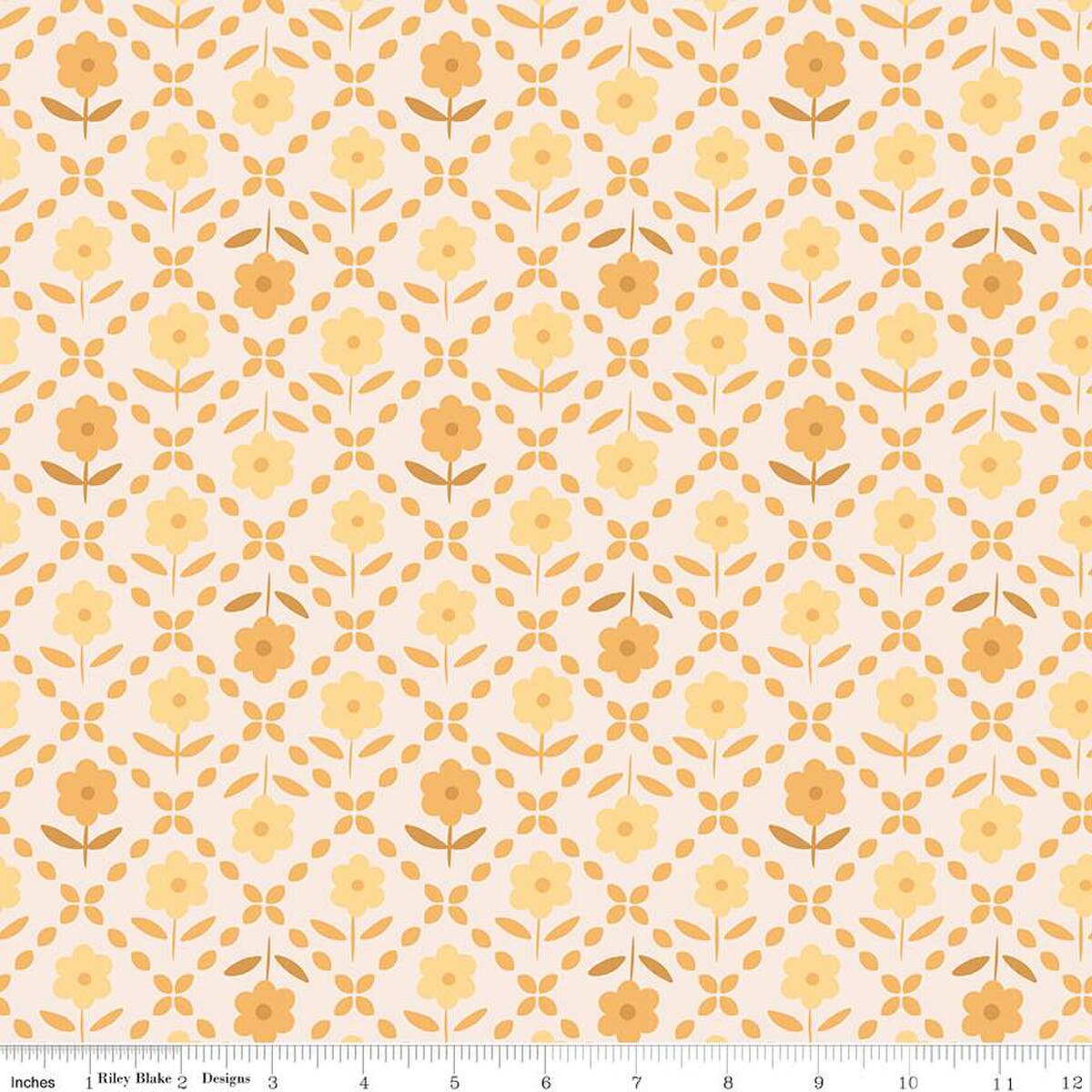 Bee Plaids – Wide Back Quilting Fabric – Zinnias - Marigold - 108"