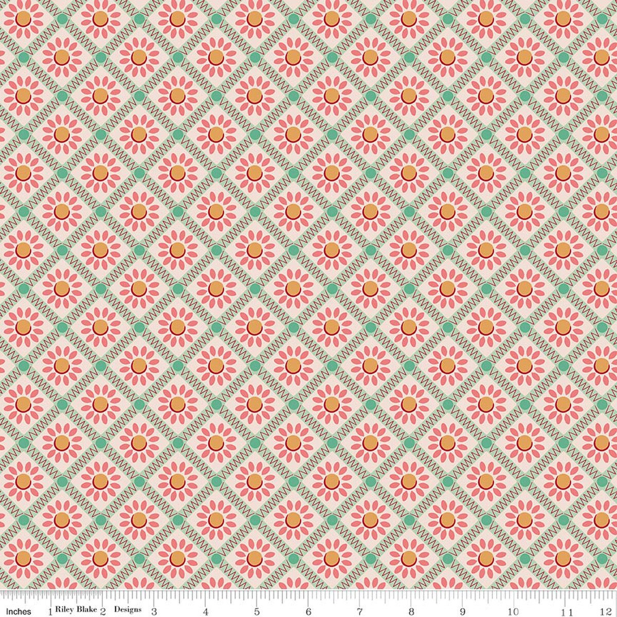 Farmer's Daughter – Wide Back Quilting Cotton Fabric – Sunflower - Sage - 108"