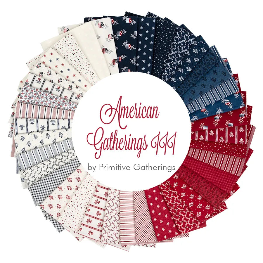 American Gatherings III - Wide Back Quilting Fabric - Stars - Crimson - 108"