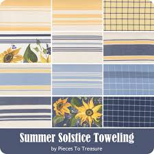 Toweling Fabric - Summer Solstice - Waterfall