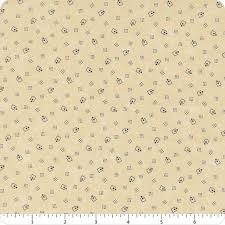 Bluebirds Nest - Quilting Cotton Fabric - Square Up - Tan