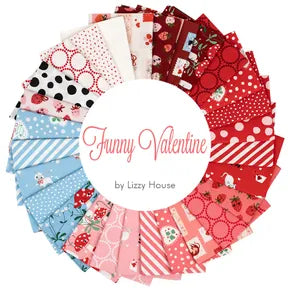 Funny Valentine - Quilting Cotton Fabric - Stripes - Sky