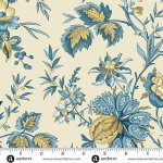 Beach House – Quilting Cotton Fabric – Large Floral – Cream - 108"