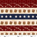 United We Stand – Quilting Cotton Fabric – Americana Stripe – Red