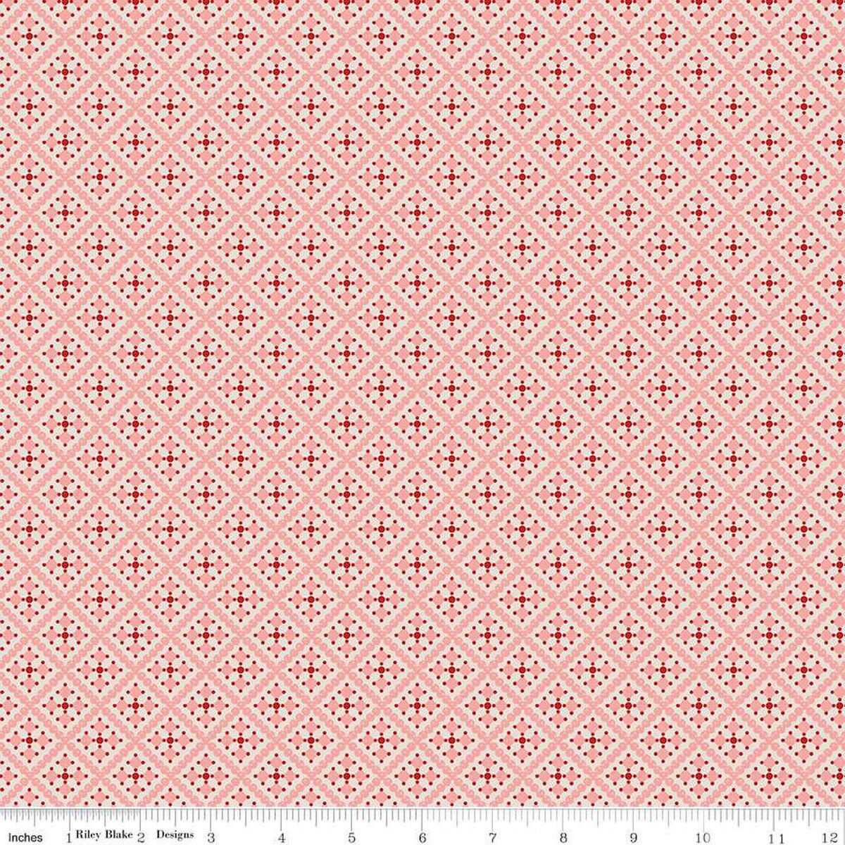 Gentler Times – Cotton Fabric – Shenanigans - Coral