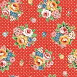 Flower Market – Quilting Cotton Fabric – Market Bouquet – Red