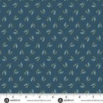 Beach House – Quilting Cotton Fabric – Tiny Leaf – Blue
