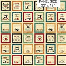 Stonehenge Stitchin' - Quilting Cotton Fabric - Blocks - Beige Multi