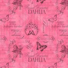 Dahlia Botanica – Quilting Cotton Fabric – Ephemera Pink