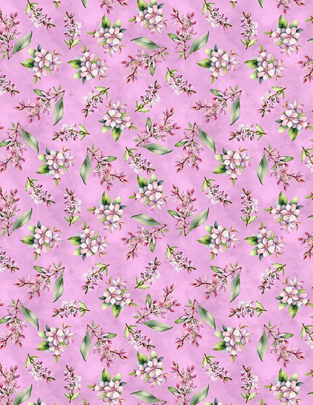 Dahlia Botanica – Quilting Cotton Fabric – Small Floral Purple