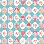 Rosy Cheeks – Quilting Cotton Fabric – Mornin' – Blue
