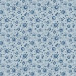Lakeland Blues – Quilting Cotton Fabric – Elegant Rose – Medium Blue