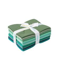 Confetti Cottons – Precut Fabric – Fat Quarter Bundle – 12 Pieces - Mint